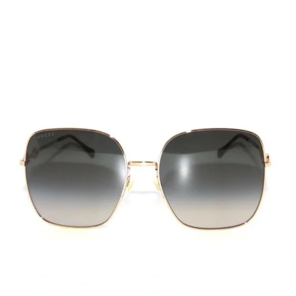 Gucci Gold and Grey Oversized Sunglasses NWT $580
